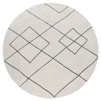 alfombra hilal blanco 160 cm redondo