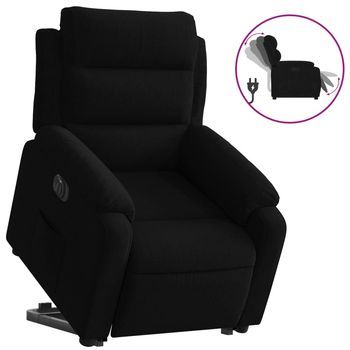Sillón Eléctrico Reclinable Elevable De Terciopelo Negro