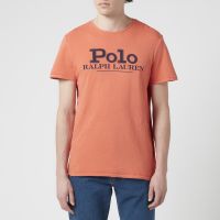 polo ralph lauren mens polo logo t-shirt - college orange - m