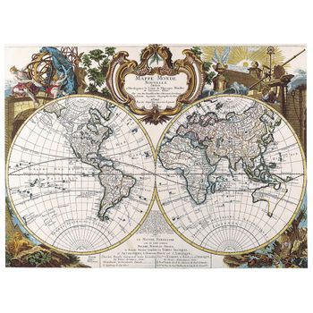 Legendarte - Cuadro Lienzo, Impresión Digital - Mapa Antiguo No. 21 - Decoración Pared Cm. 40x50