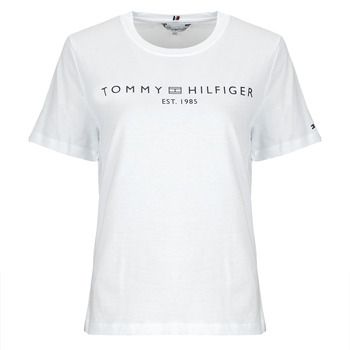 Tommy Hilfiger Camiseta REG CORP LOGO C-NK SS para mujer