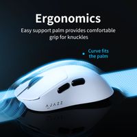 ajazz aj179v2v2 max raton para juegos con cableinalambricobluetooth de tres modos con sensor paw3311 raton ultraligero de 56 g