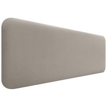 Dhome Cabecero Tapizado En Terciopelo Liso Redondeado Para Pared Acústicos Cabeceros Absorbentes Cabezal Cama Dormitorio (marrón, 135cm)
