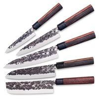 3 claveles osaka - juego master de 5 cuchillos de estilo asiatico forjados a mano
