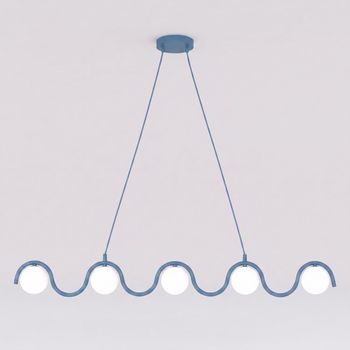 Lámpara colgante ondessa azul (5 luces)