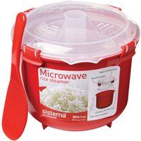sistema round 26-litre rice steamer white