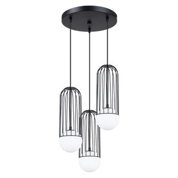 Lámpara colgante zovolu negro, 3 luces