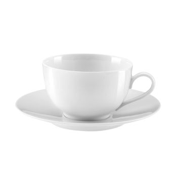 Taza café con platito (x6)  blanco