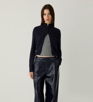 LAAGAM para mujer. M3524 Cárdigan Halsey marino (L), Casual, Viscosa