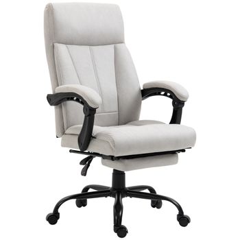 Vinsetto Silla de Oficina con Función de Masaje Silla de Oficina Silla de Ordenador Calefacción Lumbar Función de Inclinación Gris   Aosom España