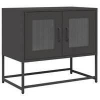 mueble para tv acero laminado en frio negro 68x39x605 cm vidaxl