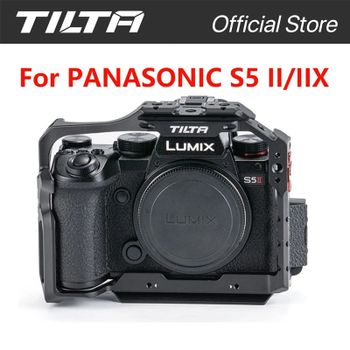 TILTA Jaula de cámara completa para Panasonic LUMIX S5 II/IIX Jaula de media cámara TA-T50-FCC TA-T50-HCC Modular 15mm LWS Placa base tipo I
