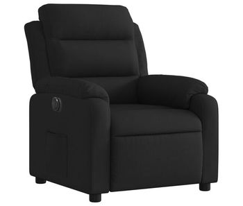 Vidaxl sillón reclinable eléctrico de tela negro