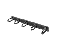organizador de cables lanberg 5 anillos 19 1u tipo b negro