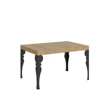 Mesa Extensible 90x140/400 Cm Paxon Roble Natural Estructura Antracita