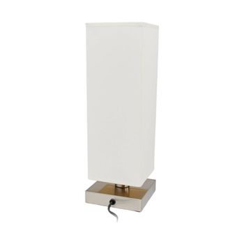 Lámpara de mesa de textura, tela, tejido, seda blanco
