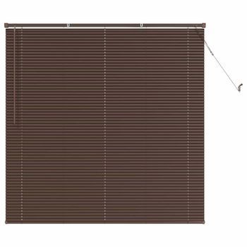 Persiana Veneciana Marrón Oscuro Con Patrón 150 X 130 Cm Pvc