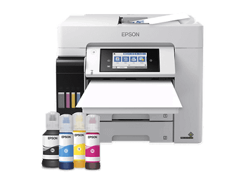 Impresora tinta - Epson EcoTank Pro ET-5885, Wi-Fi, Multifunción, A4, Fax, Pantalla Táctil, ADF, Blanco