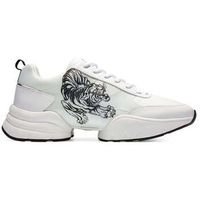 ed hardy zapatillas caged runner tiger white-black para hombre