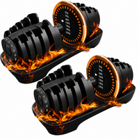 set 2 mancuernas ajustables profesionales con selector rapido de peso 2-24 kg cada una