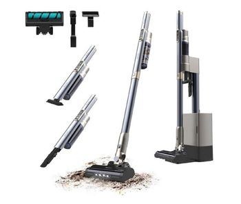 Cecotec aspiradora escoba sin cable con base de autovaciado scoba 2100 station. 210w, motor digital brushless