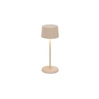 lampara de mesa led zafferano olivia pro micro arena recargable y regulable