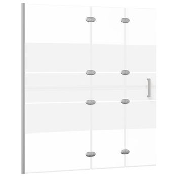Mampara De Ducha Plegable Esg Blanco 120x140 Cm Vidaxl