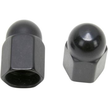 Tapones de válvula Barnett alu negro par