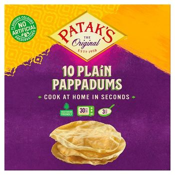 Pataks 10 Plain Pappadums