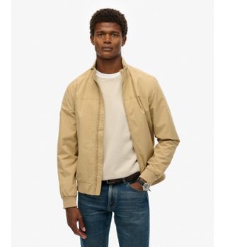 Superdry para hombre. M5012079A Chaqueta Harrington Canyon beige (M), Casual, Poliamida