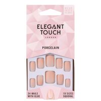 elegant touch nude collection nails - porcelain