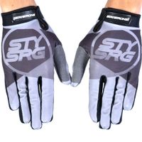 stay strong tricolour youth gloves - grey x large