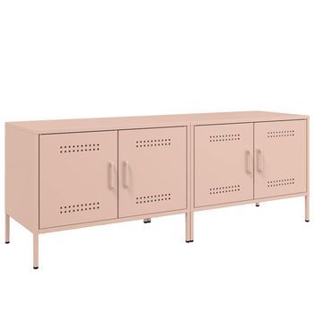 Muebles De Tv 2 Piezas Acero Rosa 68x39x50,5 Cm Vidaxl
