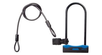 Neatt u lock 166 x 320 with cable d10 x 1400 mm black blue   support