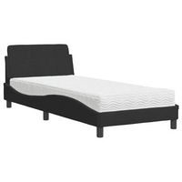cama con colchon dover terciopelo negro 80x200 cm vidaxl