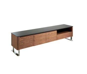 Angel cerda mueble tv nogal tapa cristal