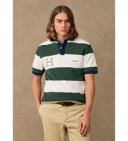 hackett london para hombre hm5600237 polo h combi verde l casual algodon manga corta