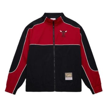 Chaqueta Chicago Bulls Black Mesh Full Zip Mitchell and Ness