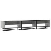 mueble tv  mueble de salon  mesa de tv madera de ingenieria gris sonoma 270x40x46 cm