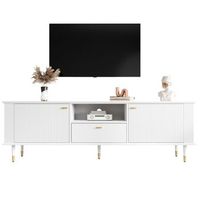 mueble tv - mueble para salon - mdf - blanco 170x36x54cm