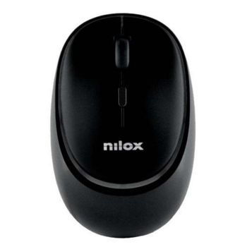 Ratón Wireless Bluetooth Negro 1600DPI Recargable Click Silencioso 4 Botones