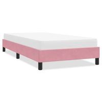 cama individual  cama para adultos  estructura de cama sin colchon terciopelo rosa 90x210 cm cfw5846628