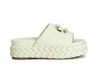 zapatilla con fondo trenzado y accesorio sage 38