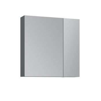 Mueble De Baño Con Espejo  - 66 X 16 X 60 Cm - Antracita