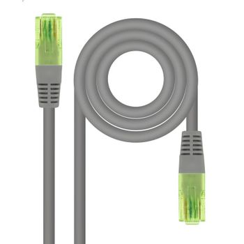 Cable de red Nanocable RJ45 Cat6 UTP AWG26 CCA 0,25m gris alta velocidad