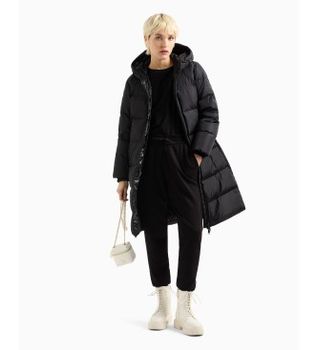 A|X Armani Exchange para mujer. XW000251AF12286UC001 Abrigo acolchado negro (M), Casual, Poliamida