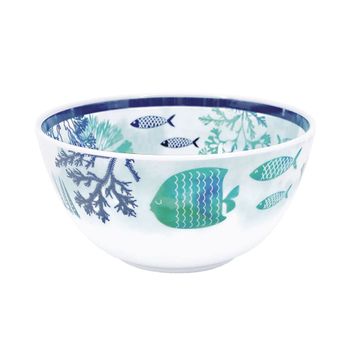 Cuenco de melamina decorado con estampado marino ø 15 cm