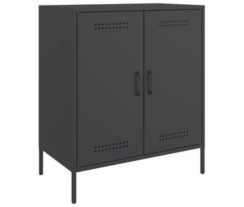 Vidaxl aparador de acero negro 68x39x79 cm