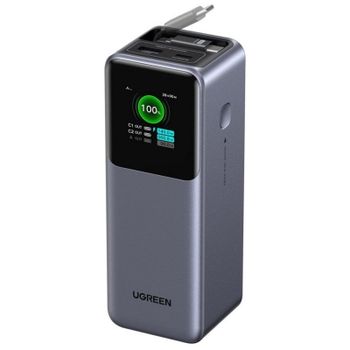 Power Bank UGREEN 165 W 20000 mAh Cable Retráctil Carga Rápida y Aeronáutica