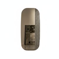 espejo de pared dorado con insercion a rayas 80x180 cm
